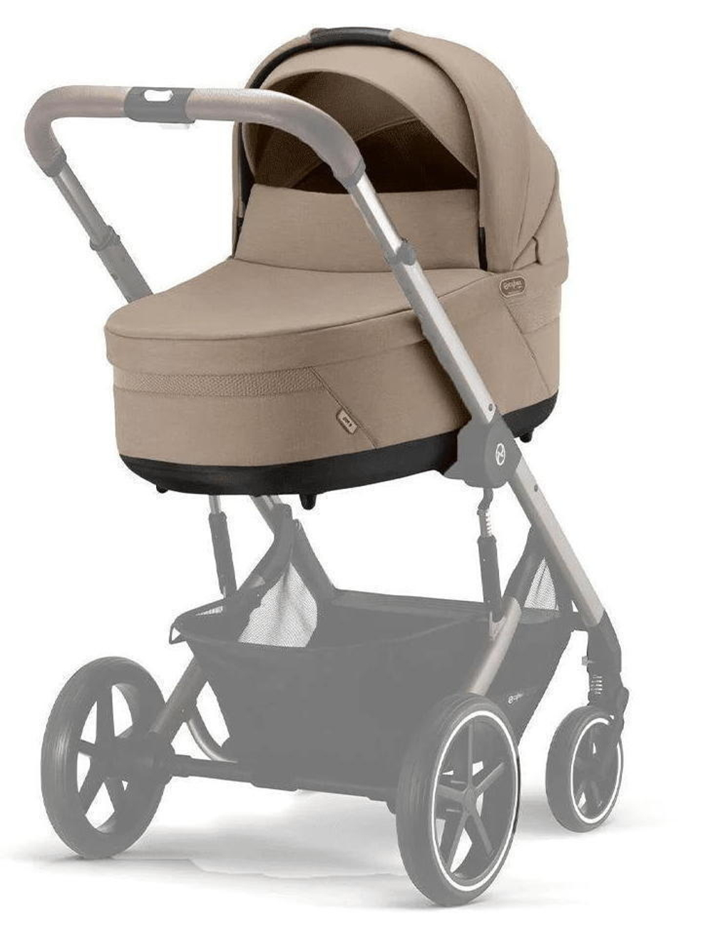 Коляска Cybex Balios S Lux TPE complete Cloud G Moon Black Plus Base G 4 в 1 Almond Beige с дождевиками