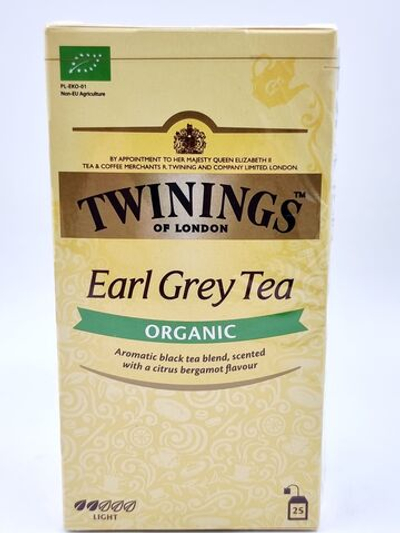 Чай черный Twinings Эрл Грей с бергамотом 25 пакетиков, 50 г (из Финляндии)