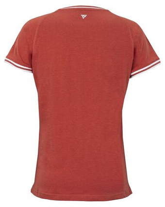 Женская теннисная футболка Tecnifibre Team Stretch - terracotta