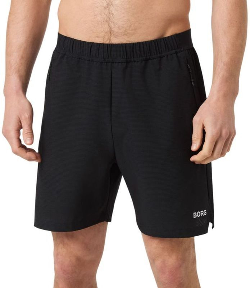 Мужские теннисные шорты Björn Borg Zip - черный