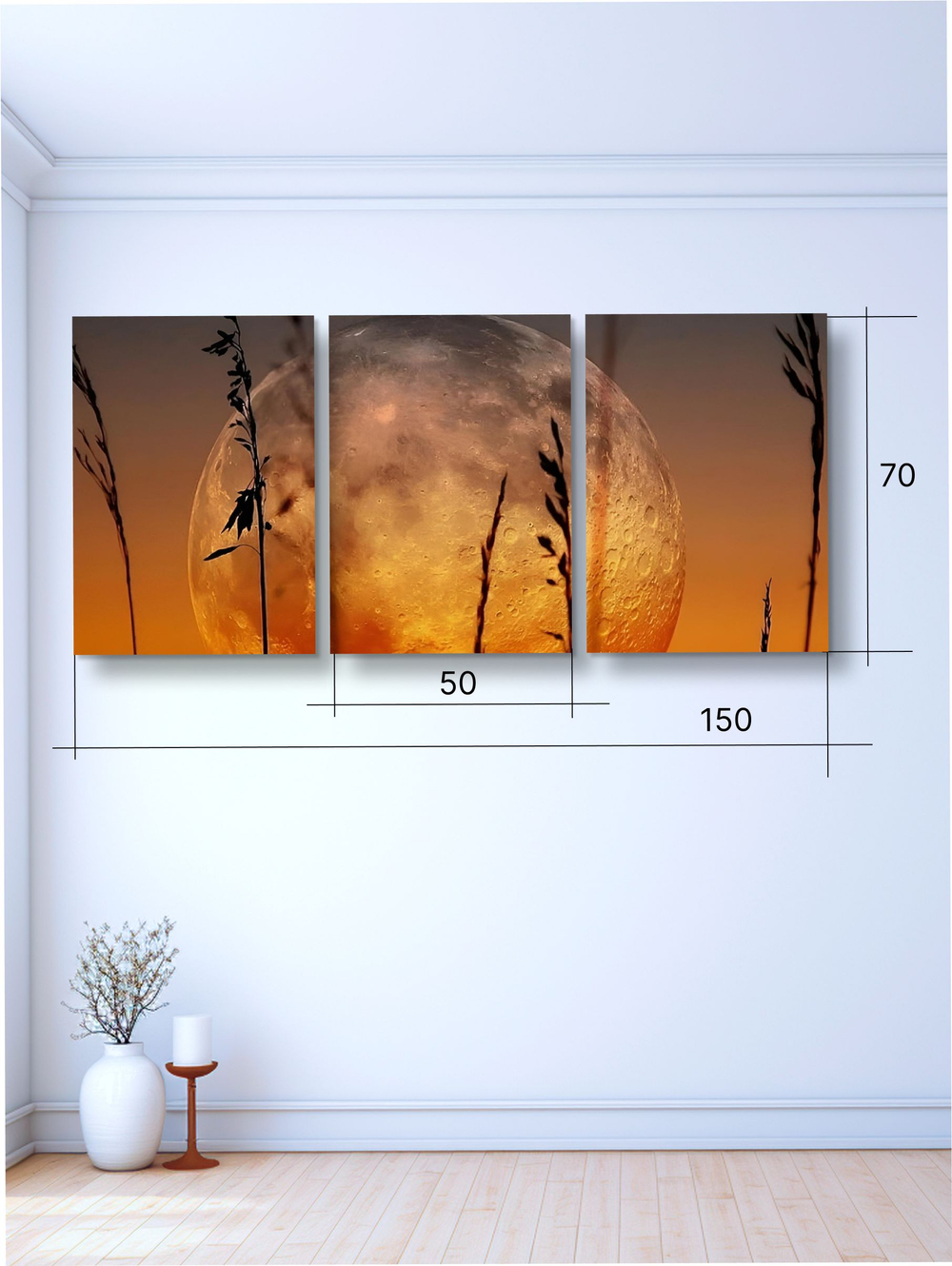 Картина Малость перед величием модульная 50x70см 3шт.