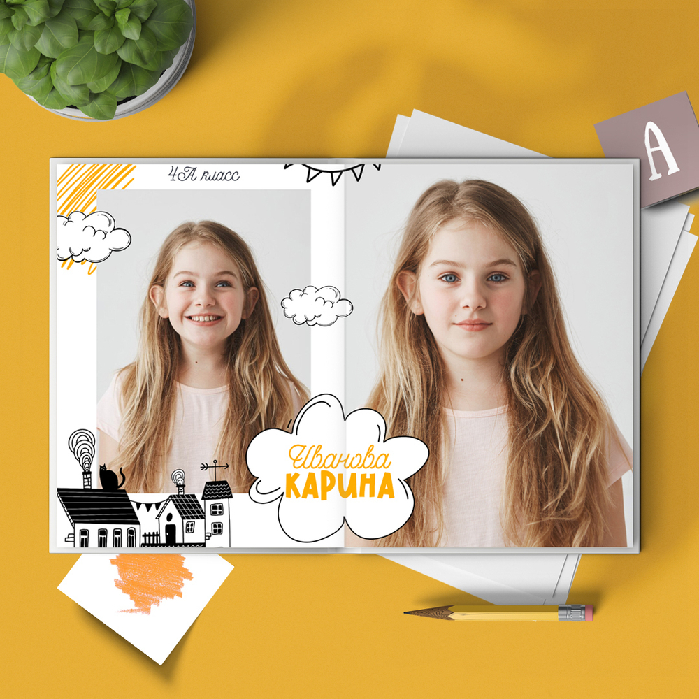 PSD-Шаблон фотокниги "Doodle"