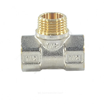 Тройник латунь никель Ду 15 (1/2") ВР/НР/ВР 9009 ГОСТ 32585-2013 Aquasfera 9009-01