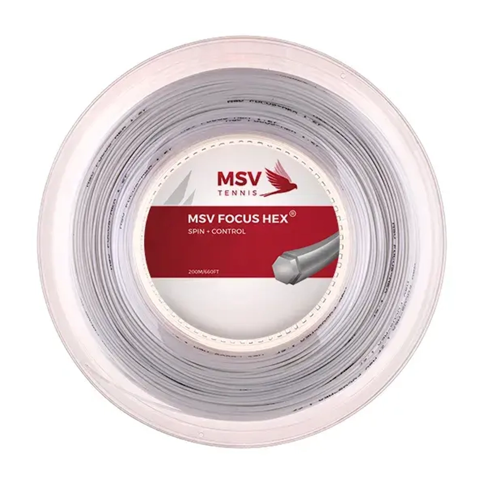Теннисная струна MSV Focus HEX, 1.23, 200м (белый)