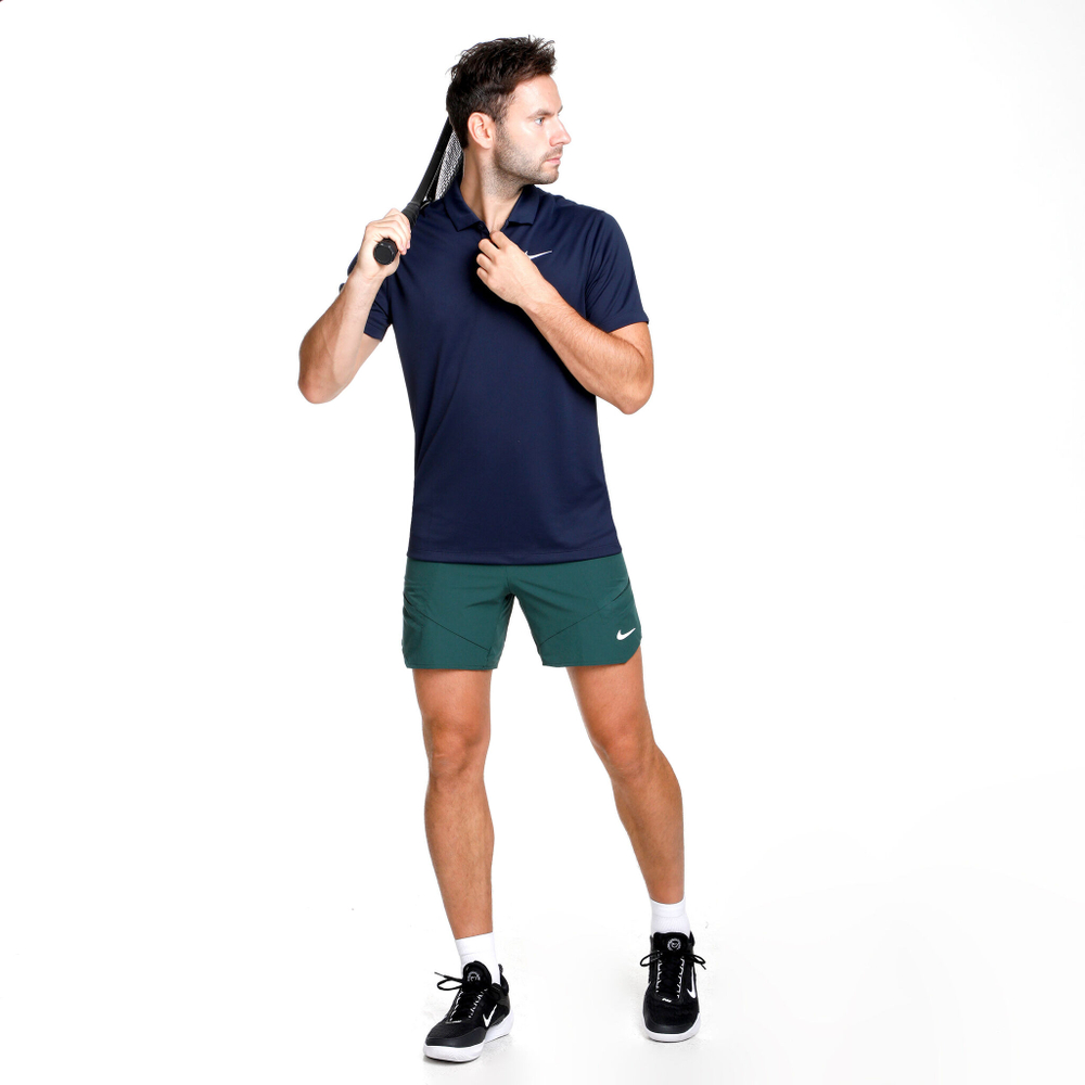 Мужское теннисное поло Nike Dri-Fit Solid Polo Men - Dark Blue