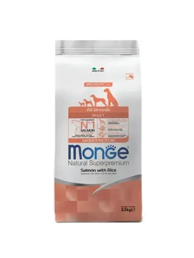 Monge Adult All Breed with Salmon ( Монж ) корм для взрослых собак лосось 2,5 кг