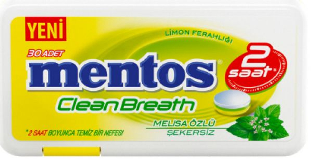 MENTOS набор освежающих пастилок с цинком (3 шт. по 21 г) CleanBreath мята-интенсивная мята-лимон/мелисса, без сахара, 63 г, Турция