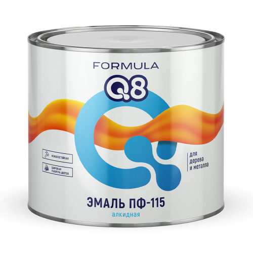 Эмаль ПФ-115 алкидная Formula Q8, глянцевая, коричневая