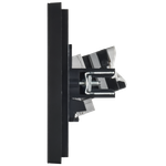 FORTE&PIANO Розетка двойная RJ11+RJ45 кат.5E FP135M металл черный IEK