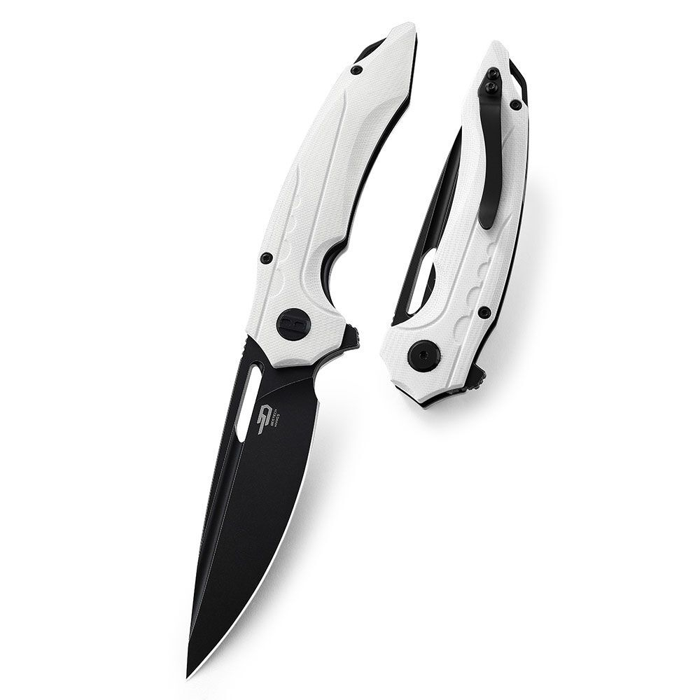 Нож складной Bestech Ornetta сталь D2, рукоять G10 белая
