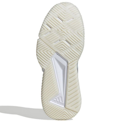 Женские кросовки для падел Adidas Courtquick Padel W - ftw белый/серебристый металлик/яркий лимонный