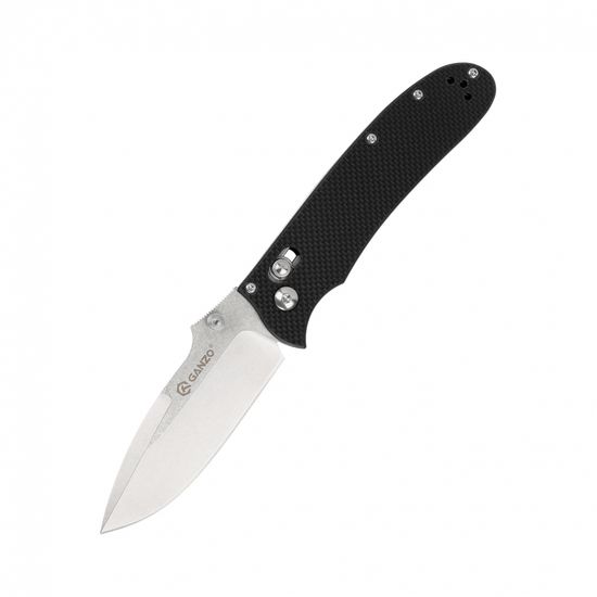 Складной нож Ganzo D704-BK черный (D2 сталь) c клинком из стали D2, рукоять G10