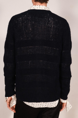 ZARA АЖУРНЫЙ УКОРОЧЕННЫЙ КАРДИГАН, СИНИЙ