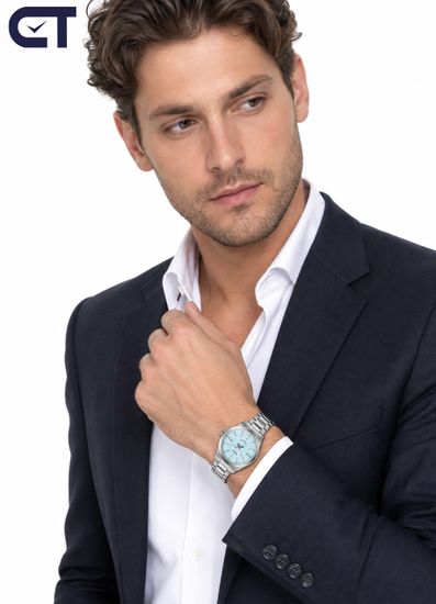 CASIO EFV-160D-2BVDF EDIFICE мужские наручные часы — компактная стальная модель с синим циферблатом