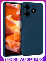 Мягкий Soft Touch чехол из силикона для TECNO SPARK 10 PRO с бархатной подкладкой