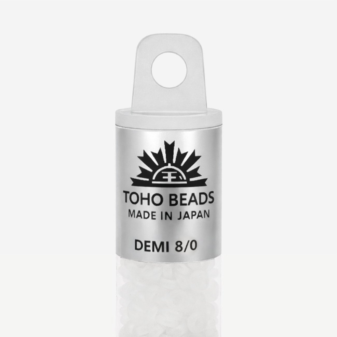 Японский бисер TOHO Demi 8/0 (№161F), прозрачный радужный матовый