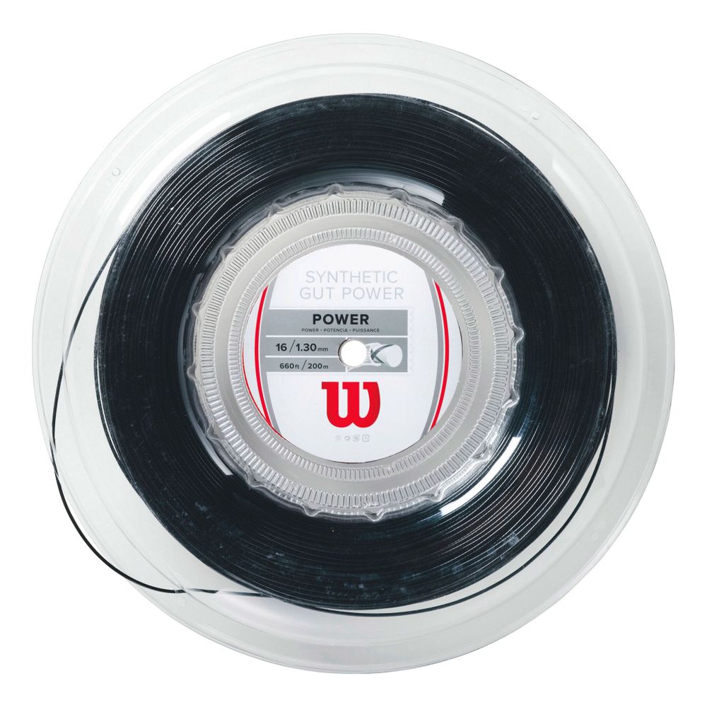 Струны теннисные Wilson Synthetic Gut Power String Reel 200m - Black