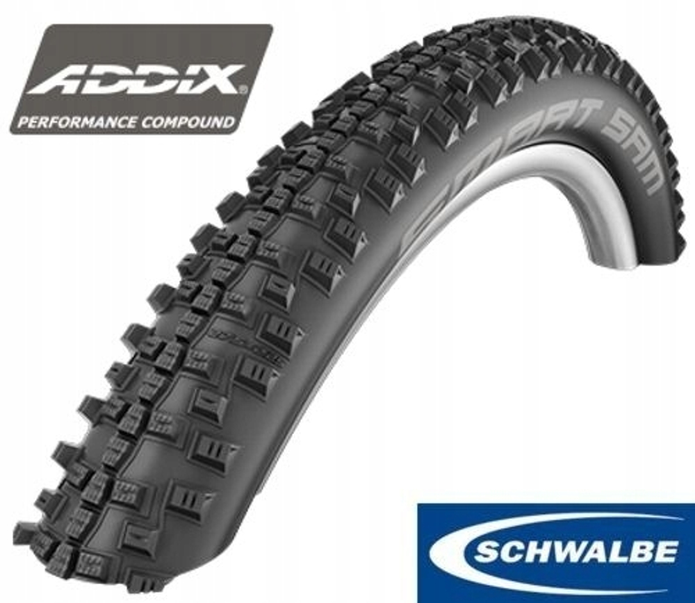 Покрышка. 28x1.65 (44-622) 05-11101151.01 SMART SAM Perf B/B-RT (светоотраж полоса) HS476 Addix 67EPI черная SCHWALBE