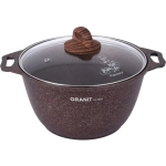Кастрюля 4л со стекл. крышкой, АП линия «Granit ultra» (red)