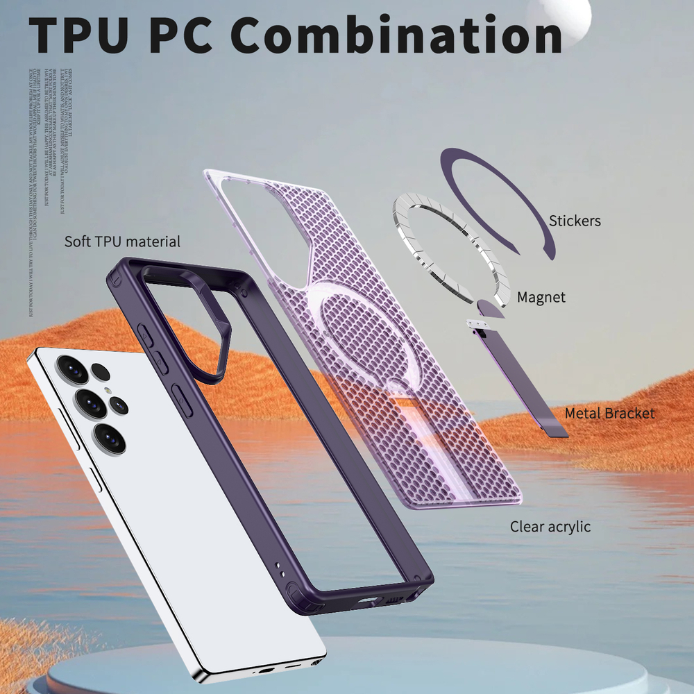 Прозрачный чехол Mesh Pro Magnetic Case для Samsung Galaxy S25 Ultra