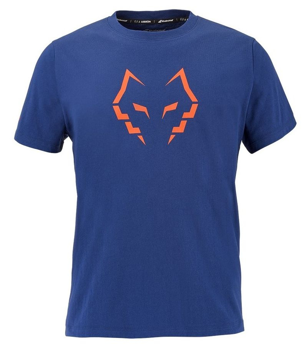 Мужская теннисная футболка Babolat Cotton J.Lebron - blue depths