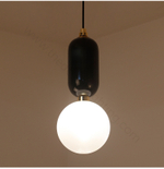 Pendant design lamp Aballs  by Parachilna (Black,  D15)