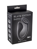 Мужской анальный стимулятор с кольцом на пенис Butto Anal Plug Black (10 см , черный) (Цвет: черный)