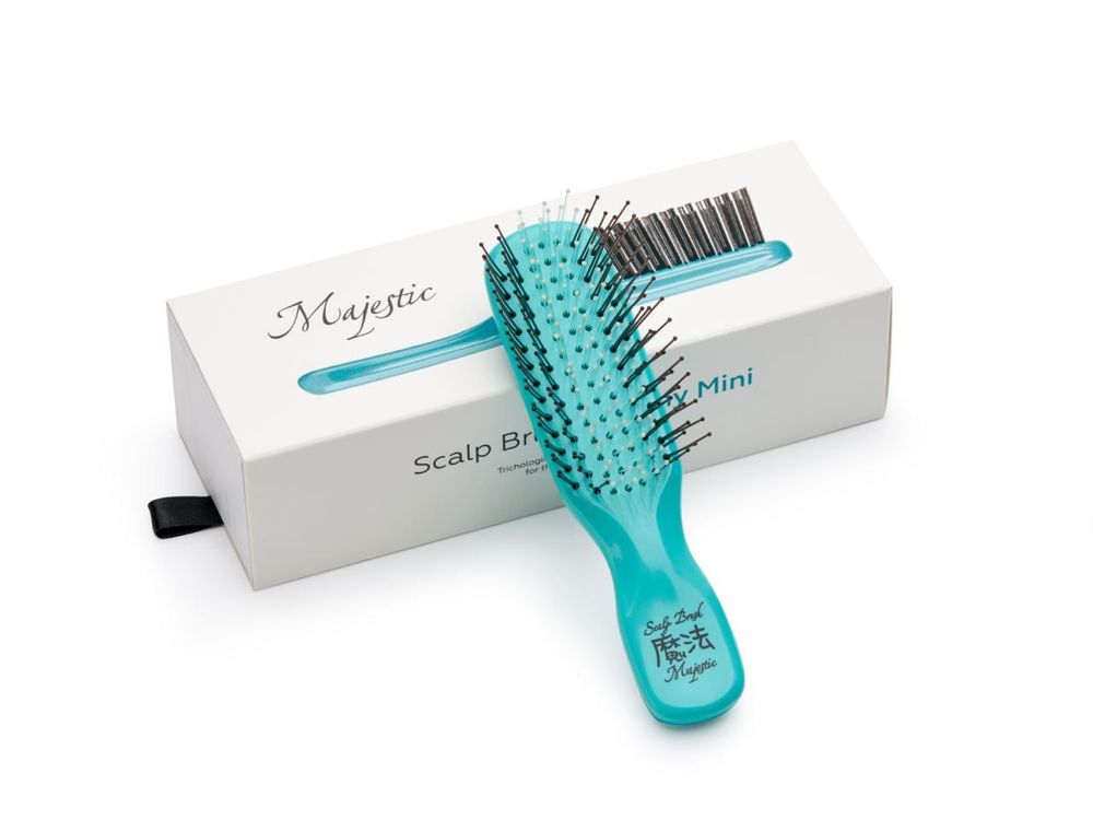 Расческа Majestic Scalp Brush бирюзовый (дорожная версия)