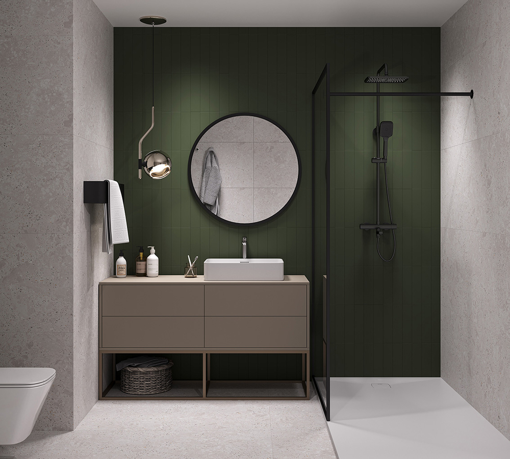 Smile Tile Fabia Dark Green 7.5x30