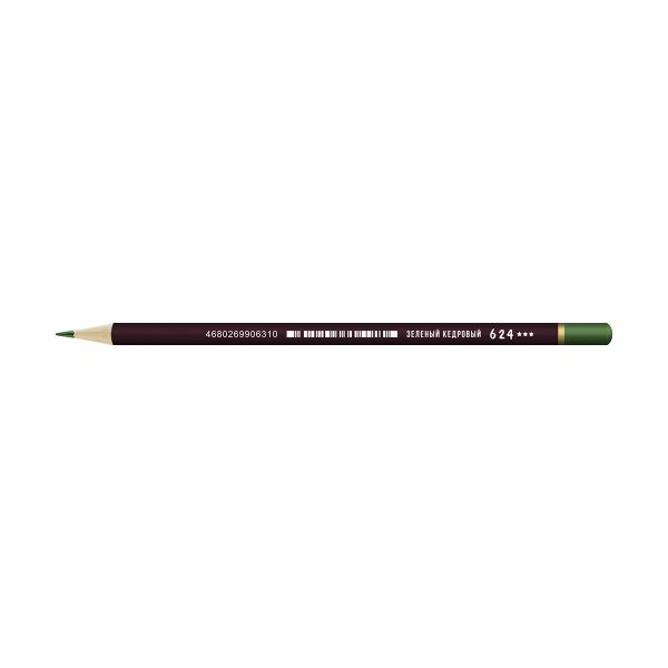 Карандаш цветной заточенный, 6 шт, 624 Зеленый кедровый (Cedar green), Vista-Artista VFCP