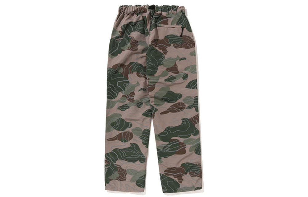 A Bathing Ape Layered Line Camo Track Брюки коричневый