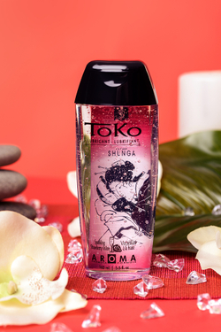 Вкусовой лубрикант Shunga Toko Aroma, клубника и шамп, 165 мл