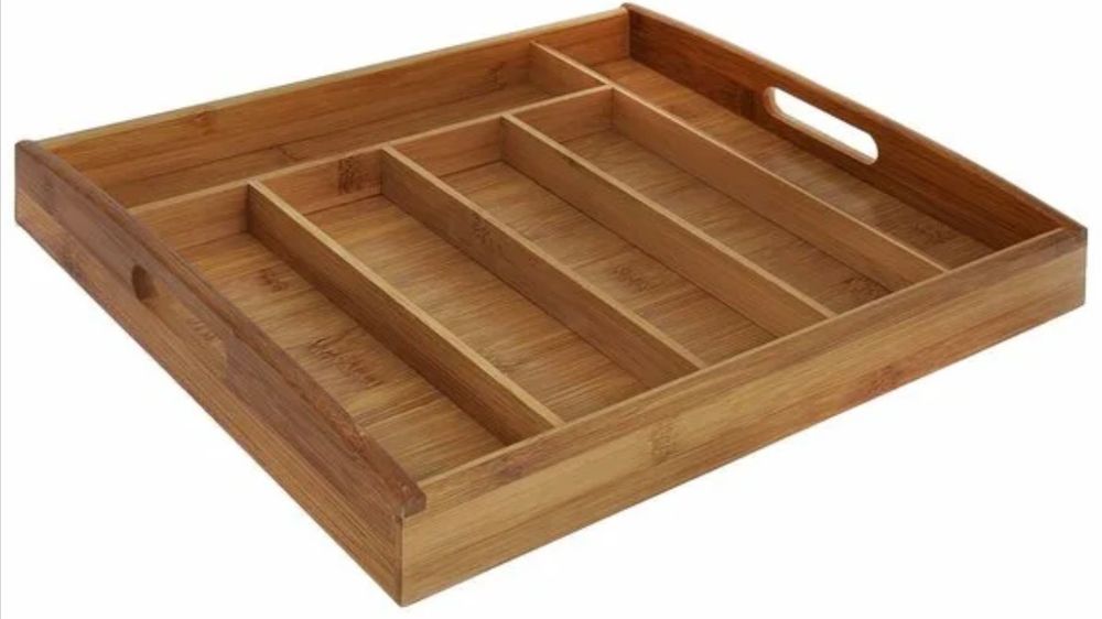 Лоток для стол приб. бамбук, 6-отд, 40*30*4.5см (х12) BSH
