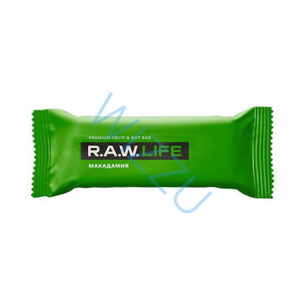 Батончик ПП R.A.W.LIFE ОреховыйФруктовый 47гр Макадамия