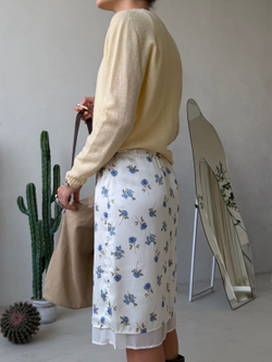 Юбка Floral молочный