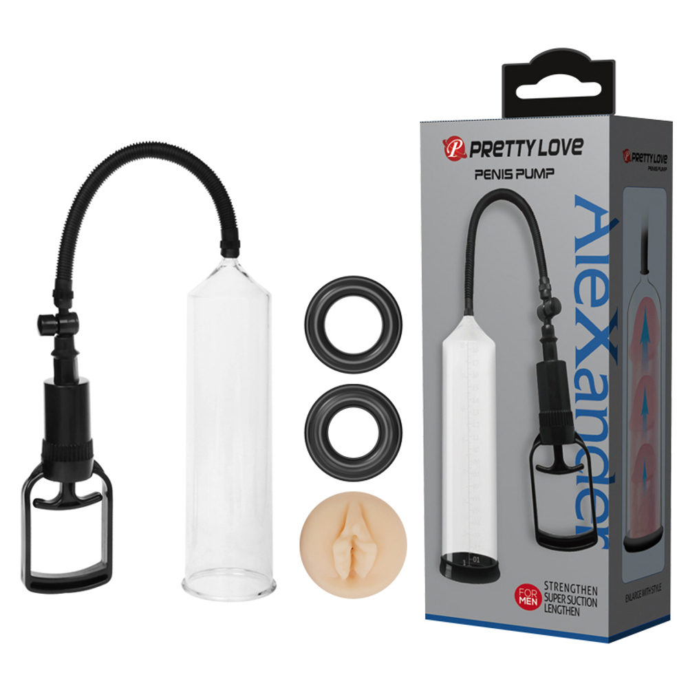 Вакуумная помпа 20см с насадками Pretty Love Penis Pump Alexander BM-010067APL