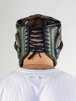 Боксерский шлем Venum Proboxing Cheek Headgear Linares Edition Khaki/Black/Gold