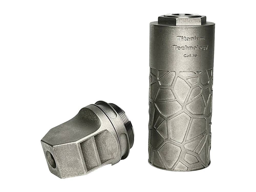 Титановый ДТК-П 3D Гибрид на AR-10 (.308 Win, 5/8"-24 UNEF), Titanium Technology (Русский дракон) — фото 5