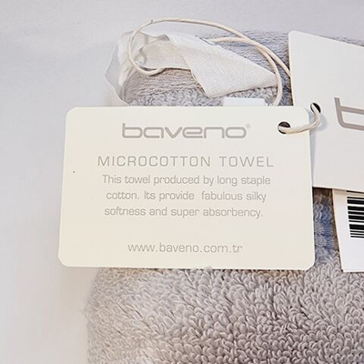 Полотенце гостевое Baveno махровое микрохлопок , светло серое 50x90 см 1 шт (Из Турции)