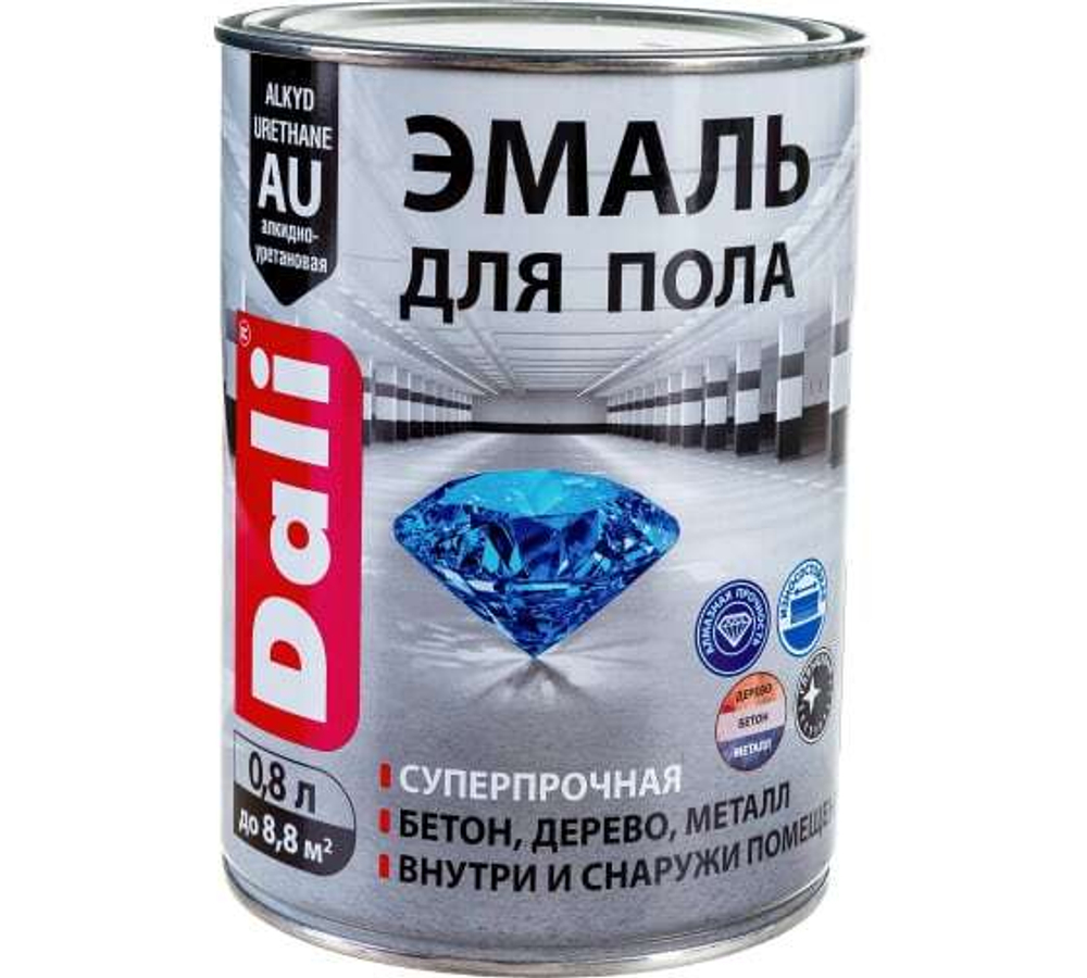 Эмаль для пола Dali бежевый RAL7032 (0,8л)