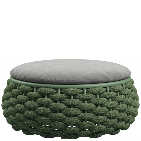 Уличный пуф-столик Pouf Ø80х30 см, зеленый