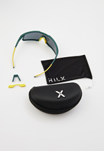 Спортивные очки с диоптриями HILX Big Head / Matt Green Yellow / Gold Lens