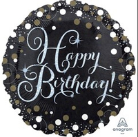 Круг 18" HB Sparkling Birthday gold An