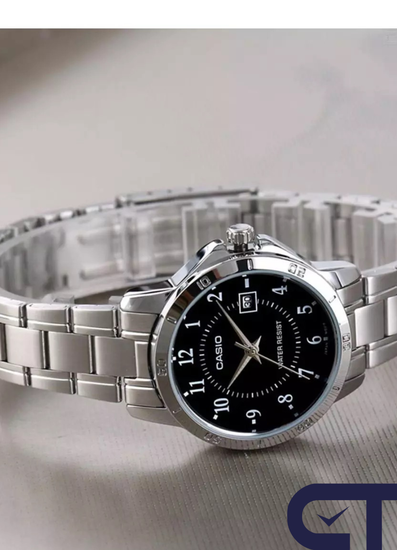 Casio LTP-V004D-1B — женские часы с металлическим браслетом