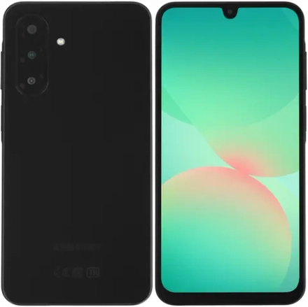 Смартфон Samsung SM-A266B Galaxy A26 5G 256Gb 8Gb черный моноблок 3G 4G 2Sim 6.7" 1080x2340 Android 15 50Mpix 802.11 a/b/g/n/ac NFC GPS GSM900/1800 GSM1900 Protect microSD max2048Gb