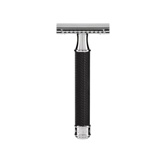 Т-образная бритва (станок) MUEHLE TRADITIONAL, черный хром, сlosed comb