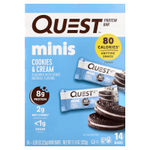 Quest Nutrition, мини, протеиновый батончик, печенье и крем, 14 батончиков по 23 г (0,81 унции)