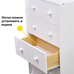 Комплект органайзеров для комодов Раст, 5 шт., разделители ящика из массива сосны, в натуральной отделке
