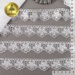 Кружево гипюр (плетёное) 30 мм / 13.71 метра, TBY.2812, цв.1 белый