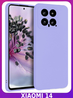 Мягкий Soft Touch чехол из силикона для XIAOMI 14 (не T / PRO!) с бархатной подкладкой